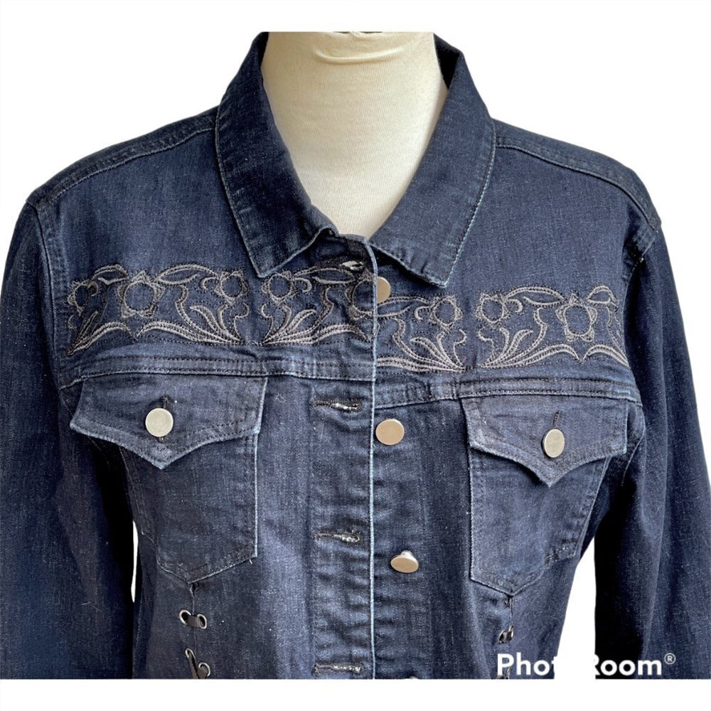NWT Venario Amina Denim Coat Style #06162113 Size Small - Picture 3 of 5